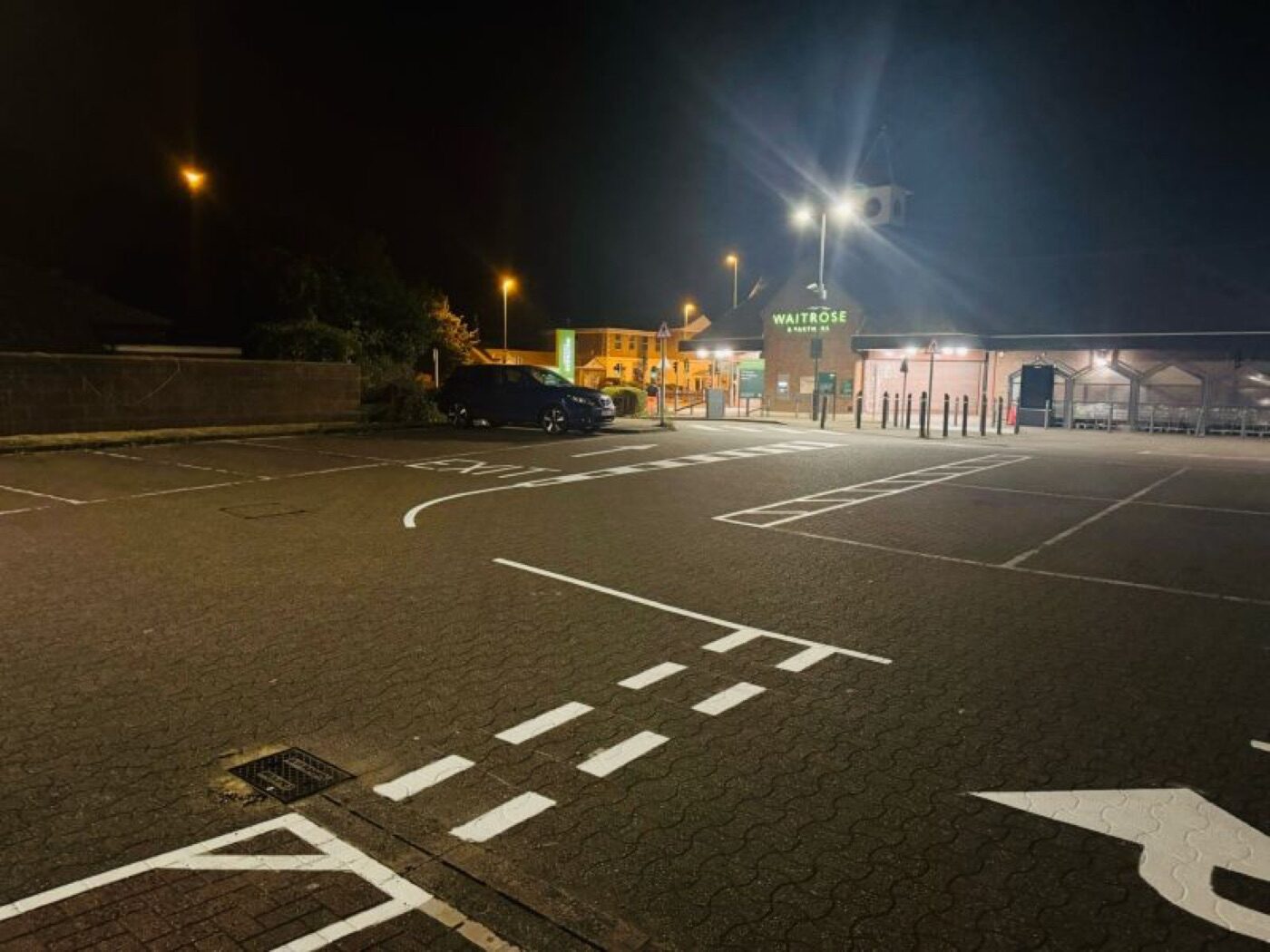 Overnight car park refresh at Waitrose Gloucester
